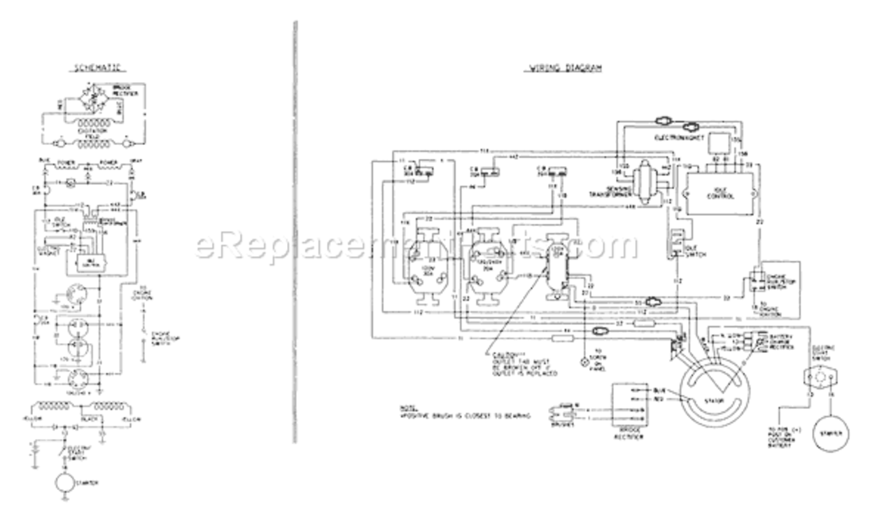 Page B Diagram and Parts List for 5553-0  Briggs and Stratton Generator